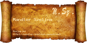Mandler Szelina névjegykártya